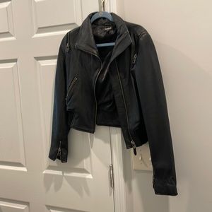 Bebe Soft leather zippered jacket